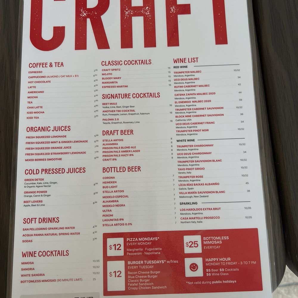 CRAFT Bayside - Breakfast & Brunch Near Me - Miami, Florida CRAFT Bayside - Breakfast & Brunch Near Me - Miami, Florida