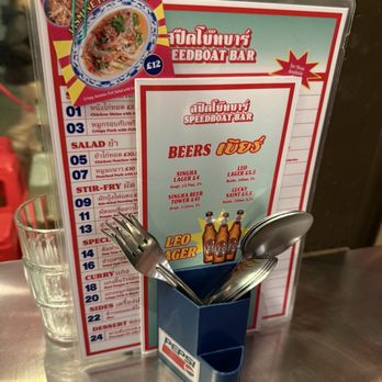Speedboat bar - Cute menus - Thai Near Me - London, XGL Speedboat bar - Cute menus - Thai Near Me - London, XGL