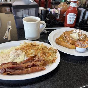 Joe's Cafe - Stack Of 3 Pancakes or French Toast with 2 Eggs - American Near Me - Sterling, Virginia Joe's Cafe - Stack Of 3 Pancakes or French Toast with 2 Eggs - American Near Me - Sterling, Virginia