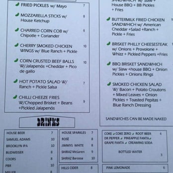 Sneaky Pickle - Menu for May-June (ish) - American Near Me - Goodwood, SA