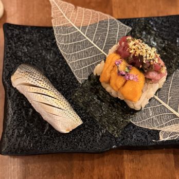 Tetsu Sushi Bar - Kohada/Gizzard shad, Uni and Bluefin negitoro handroll - Japanese Near Me - Vancouver, British Columbia Tetsu Sushi Bar - Kohada/Gizzard shad, Uni and Bluefin negitoro handroll - Japanese Near Me - Vancouver, British Columbia