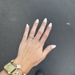 White Chrome Nails