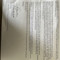 Letter we received