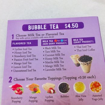 Thai Select - Bubble tea menu. - Thai Near Me - Arlington, Virginia Thai Select - Bubble tea menu. - Thai Near Me - Arlington, Virginia