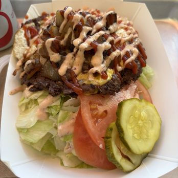 Burger Queens - Double Burger Queen with no bun - Burgers Near Me - Queens, New York Burger Queens - Double Burger Queen with no bun - Burgers Near Me - Queens, New York