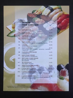 Menu photo 4 E Sushi & Grill Apollo Beach, FL