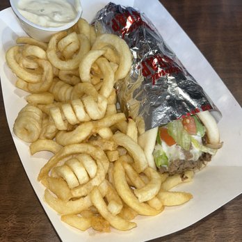 Gyro Wrap - Steak pita with kurly fries - Greek Near Me - Athens, Georgia