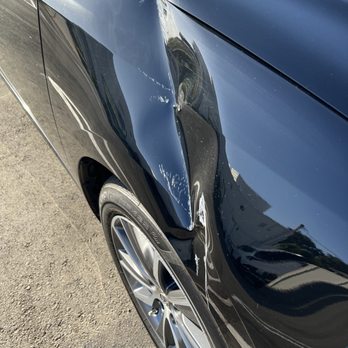 Sharp Auto Paint & Collision - Damaged fender and hood - Body Shops Near Me - Northridge, California