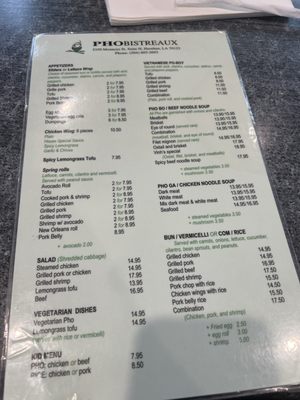 Menu photo 1 Pho Bistreaux Harahan, LA