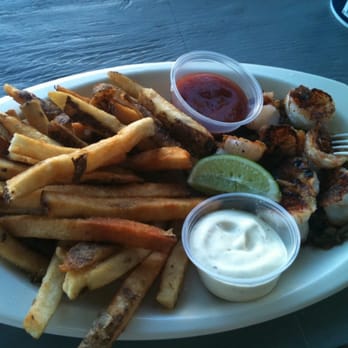 BO's Fish Wagon - Grilled shrimp with fries - Seafood Near Me - Key West, Florida BO's Fish Wagon - Grilled shrimp with fries - Seafood Near Me - Key West, Florida