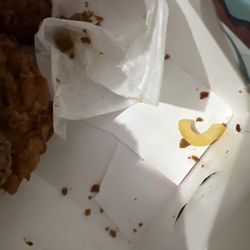 KFC - Congealed mac and cheese to box