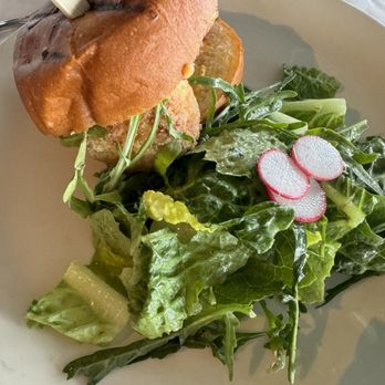 Red Hat on the River - crab cake sandwhich - Seafood Near Me - Irvington, New York Red Hat on the River - crab cake sandwhich - Seafood Near Me - Irvington, New York