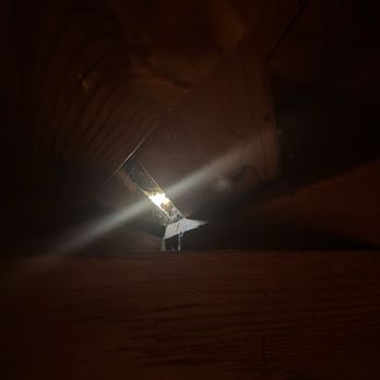 Anarumo Inspection Services - The hole is bright as can be and he missed it - Home Inspectors Near Me