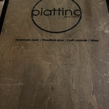 Piattino - Front of the menu at Piattino in Portland. - Italian Near Me - Portland, Oregon