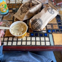 Skinny Sandwich Cup of Soup Loaded Baked Potato and Chicken Club.