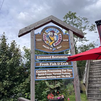 Dolly's Fish Market - a sign for the restaurant - Seafood Markets Near Me - Prince Rupert, British Columbia