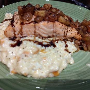 Avicolli's Restaurant - Salmon, apple chutney, sweet potato risotto - Pizza Near Me - Liverpool, New York