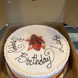 14" strawberry buttercream cake