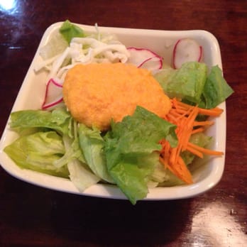 Sushi Bon - House Salad with homemade Ginger Dressing! Delicious!! $1.99 - Sushi Bars Near Me - Warren, Michigan