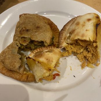 Empanada Mama - Hell's Kitchen - Bombay (left) & Shredded Chicken Baked (right) - Latin American Near Me - New York, New York