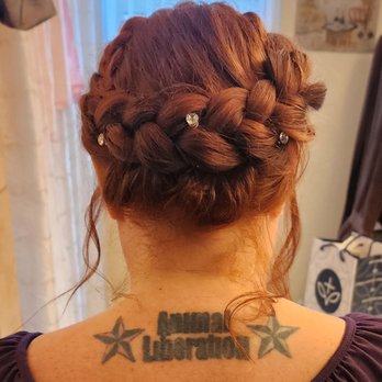 The hair lounge - Back of halo braid. - Blow Dry/Out Services Near Me - Escondido, California The hair lounge - Back of halo braid. - Blow Dry/Out Services Near Me - Escondido, California