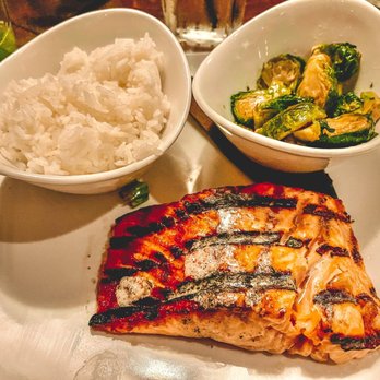110 Grill - Salmon* Roasted Brussels Sprouts Jasmine Rice - New American Near Me - Nashua, New Hampshire 110 Grill - Salmon* Roasted Brussels Sprouts Jasmine Rice - New American Near Me - Nashua, New Hampshire