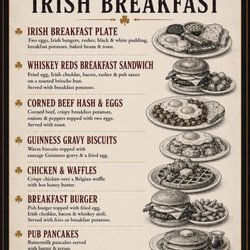Whiskey Reds - Brunch menu