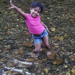 Hot Springs National Park KOA Holiday - My granddaughter playing in the water