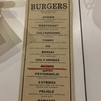 LA Burger - Menu- no prices - Burgers Near Me - Grapevine, Texas