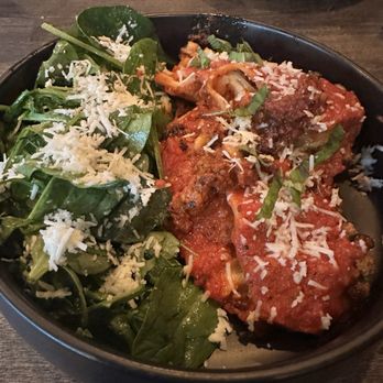 Parm - Lasagna with salad. - French Near Me - Oshkosh, Wisconsin