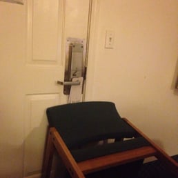 Chair to secure our night stay ....
