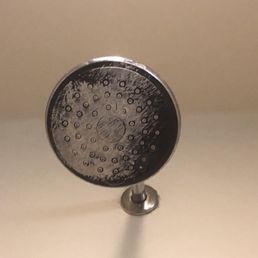 Shower head with calcium buildup.