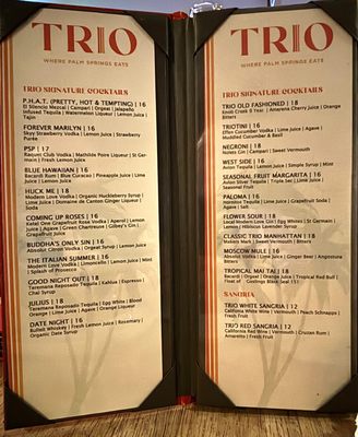Menu photo 6 Trio Restaurant Palm Springs, CA Menu photo 6 Trio Restaurant Palm Springs, CA