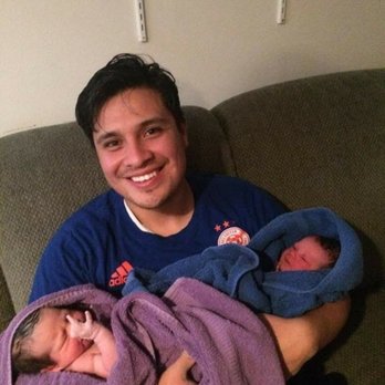 Richelle Jolley CPM - My husband after catching our twin girls. - Midwives Near Me Richelle Jolley CPM - My husband after catching our twin girls. - Midwives Near Me