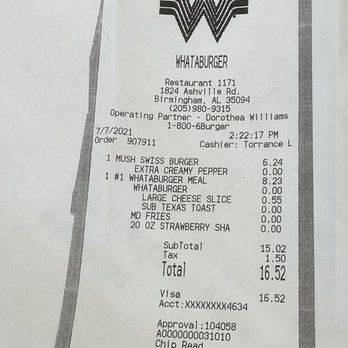 Whataburger - Voided - Burgers Near Me - Birmingham, Alabama Whataburger - Voided - Burgers Near Me - Birmingham, Alabama