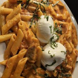 Sausage burrata vodka pasta