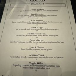 Brunch menu Brunch menu