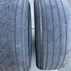 Legacy Chrysler Jeep Dodge Ram - These are the tires damaged by the alignment issue caused by Legacy Dodge in La Grande.