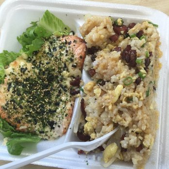 Fresh Catch - Furikake salmon with smoke meat fried rice. $11.99+6.99 (fried rice) - Hawaiian Near Me - Kaneohe, Hawaii
