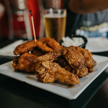 Bonchon Newark - 10 pc wings half spicy half garlic soy. Still came with half drumstick - Korean Near Me - Newark, California Bonchon Newark - 10 pc wings half spicy half garlic soy. Still came with half drumstick - Korean Near Me - Newark, California