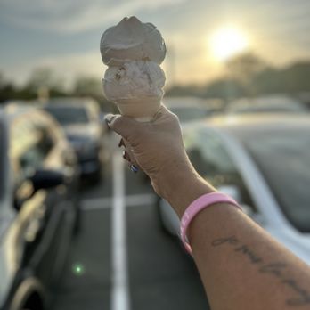 Blue Cow Ice Cream - 2 scoops: brown butter pecan + goat cheese blueberry swirl! - Ice Cream & Frozen Yogurt Near Me - Virginia Beach, Virginia Blue Cow Ice Cream - 2 scoops: brown butter pecan + goat cheese blueberry swirl! - Ice Cream & Frozen Yogurt Near Me - Virginia Beach, Virginia