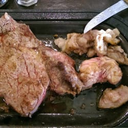 Shooter's Banquet & Recreational Facility - Look at all fat on the right I cut off, very fatty steak.