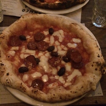 Franco Manca - Pizza 6 (added olives!) - Pizza Near Me - London, XGL Franco Manca - Pizza 6 (added olives!) - Pizza Near Me - London, XGL