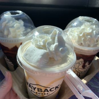 Wayback Burgers - BROWNIE (2) and CARAMEL MARSHMALLOW milkshakes - Burgers Near Me - Fort Worth, Texas Wayback Burgers - BROWNIE (2) and CARAMEL MARSHMALLOW milkshakes - Burgers Near Me - Fort Worth, Texas