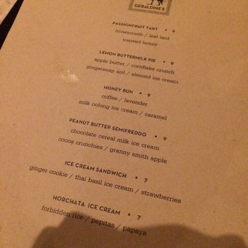 Geraldine's - The menu. - New American Near Me - Austin, Texas Geraldine's - The menu. - New American Near Me - Austin, Texas