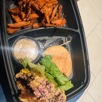 Jack's - Raw burger, burnt oil soaked sweet potato fries - Canadian (New) Near Me - Pickering, Ontario Jack's - Raw burger, burnt oil soaked sweet potato fries - Canadian (New) Near Me - Pickering, Ontario