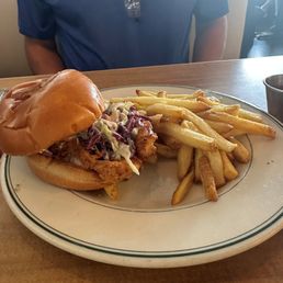 Honey Chicken Sandwich with Fries