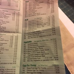 Chung Hing Chinese Restaurant - Menu 2