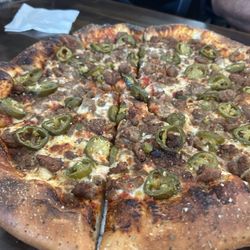 State National Pizza - Large beef, sausage & jalapeños