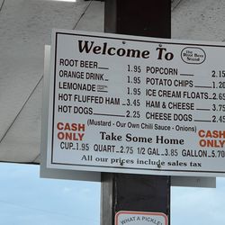 Menu: looks cheap but still probably not worth it